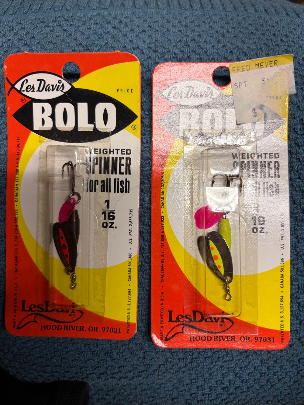 Les Davis Bolo Weighted Spinner Lures plus Hooks & Split Shot